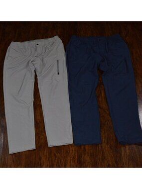 Men’s Size L Pants Athletic Gorpcore Utility Cargo Lot of 2 Right of Way READ